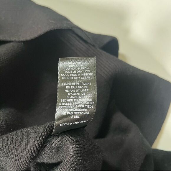 Rebecca Taylor NWT Black Compact Stretch Knotted Back Column Dress XL - Picture 10 of 13